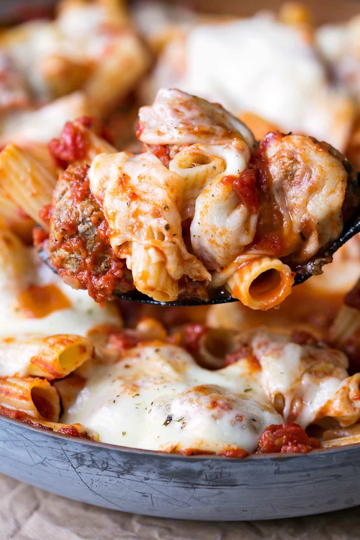 Penne With Meatball bowl & Garlic Bread